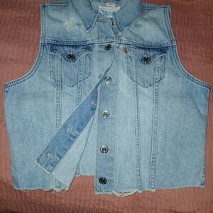 Levi's Light Blue Denim Vest